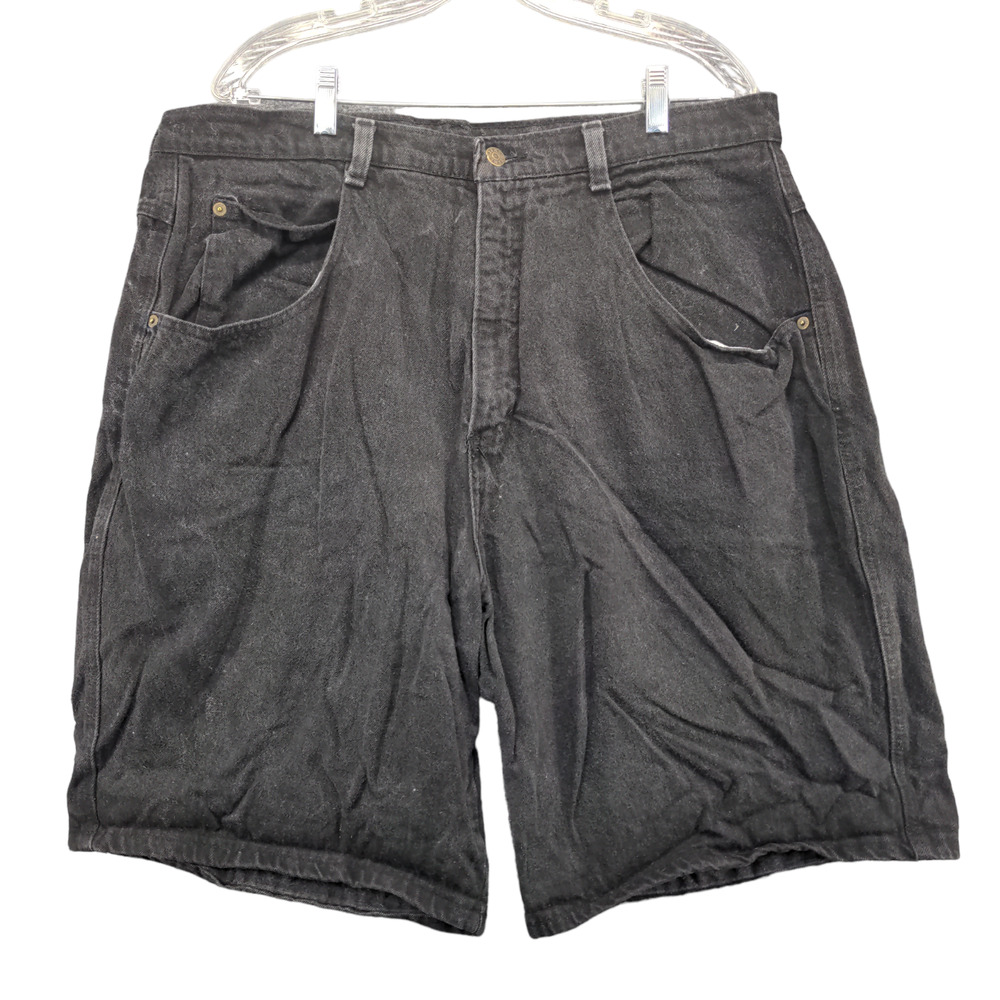Zena Womens Jean Shorts Black Size 22 Denim Pockets Blet Loops Made USA